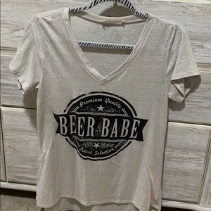 “Beer Babe” V-Neck Tee